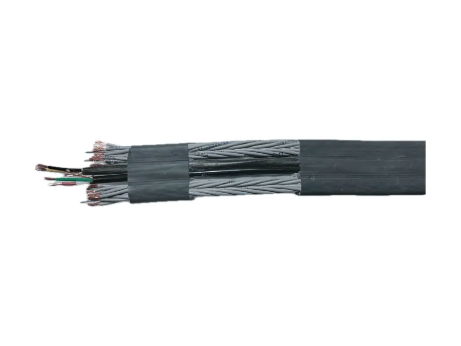 Stripped YBS combined travelling cable with power cores and pairs