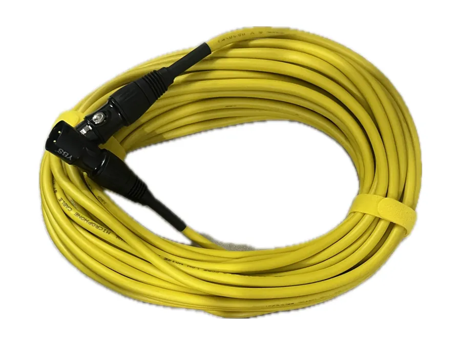 YBS premium XLR microphone lead in yellow