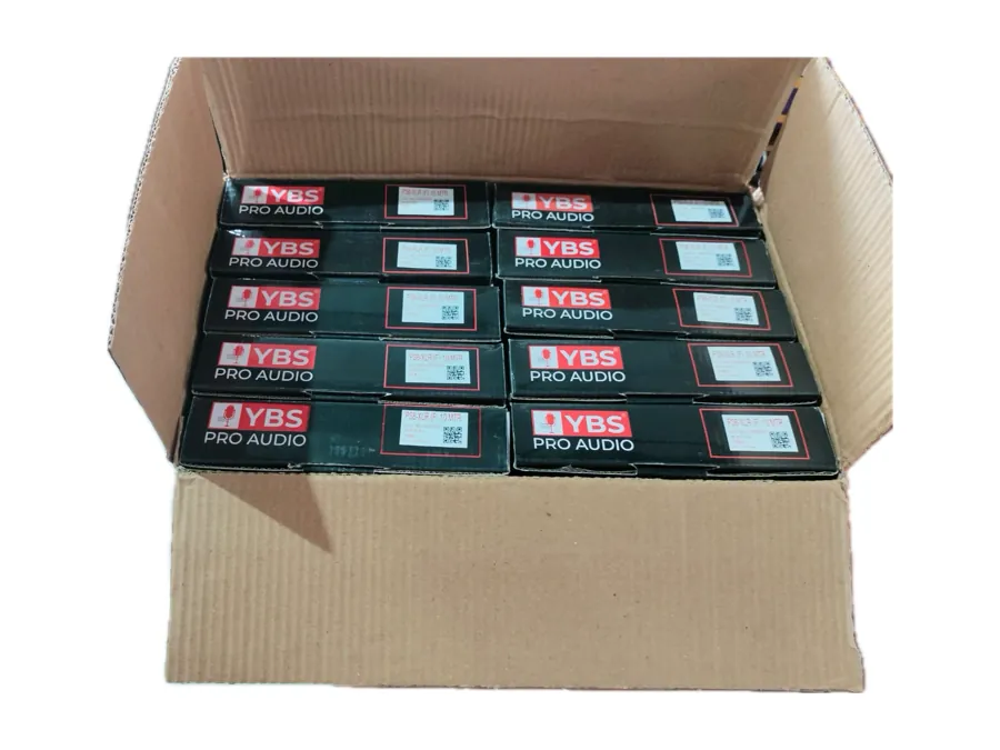 Box of YBS Pro Audio eco grade microphone leads