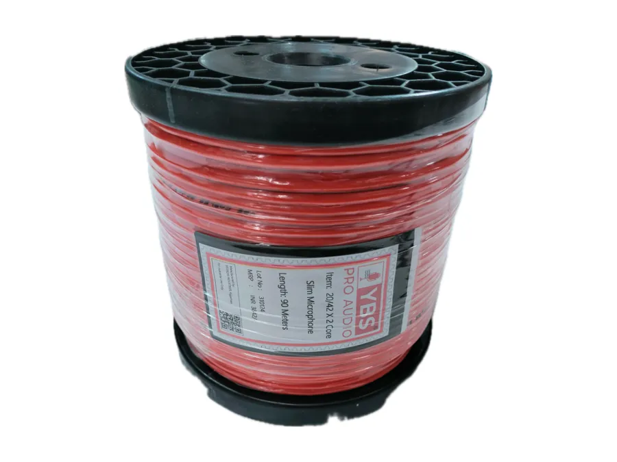 Red spool of YBS MC2042 slim microphone cable
