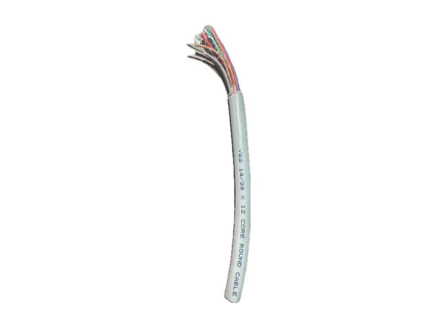 YBS grey 12 core round cable with stripped cores