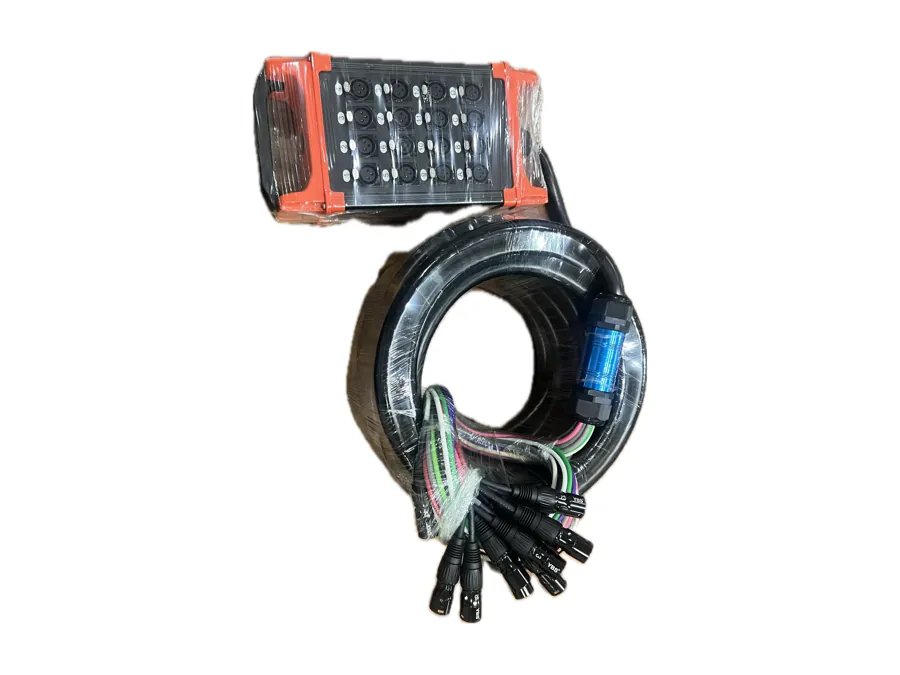 YBS multi-channel snake with stage box and XLR fan-out